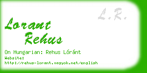 lorant rehus business card