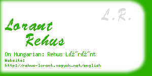 lorant rehus business card